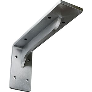 2 in. x 4 1/4 in. x 8 in. Unfinished Embrey Steel Bracket