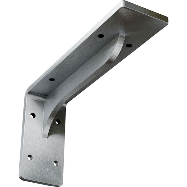 Ekena Millwork 2 in. x 4 1/4 in. x 8 in. Unfinished Embrey Steel Bracket