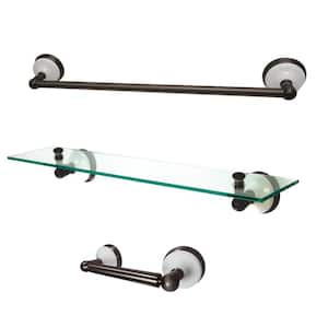 Traditional 3-Piece Bath Hardware Set in Oil Rubbed Bronze