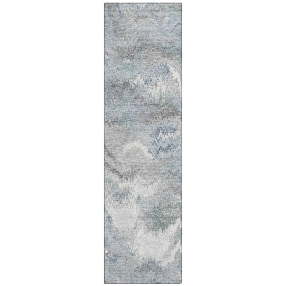 Chantille Machine Washable Indoor/Outdoor Abstract ACN2899 Pewter 2 ft. x 7 ft. Runner Rug price history on PriceWatchPro
