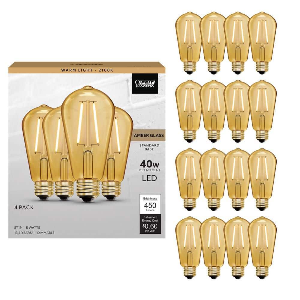 Feit Electric 40-Watt Equivalent ST19 Dimmable Straight Filament