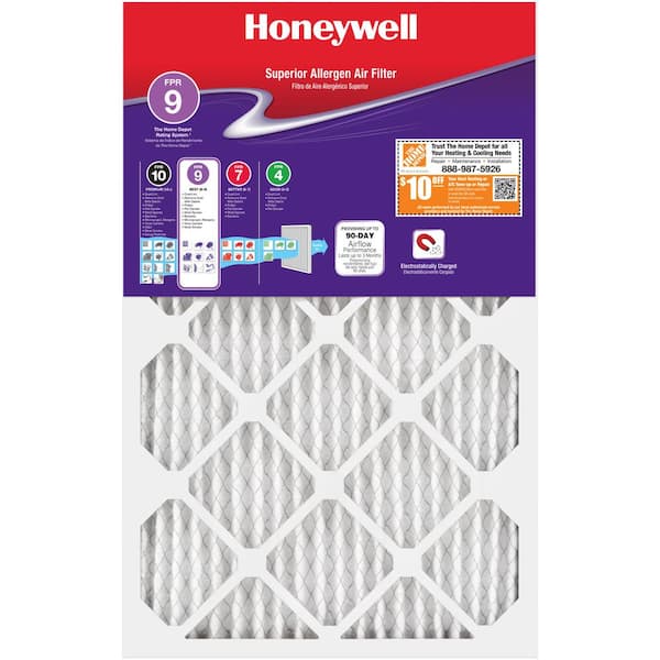 x 20 in x 1 in Superior Allergen Pleated Air Filter Honeywell 16 in 