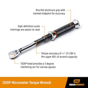 1/4 in. Drive 120XP 30-200 in./lbs. Micrometer Torque Wrench