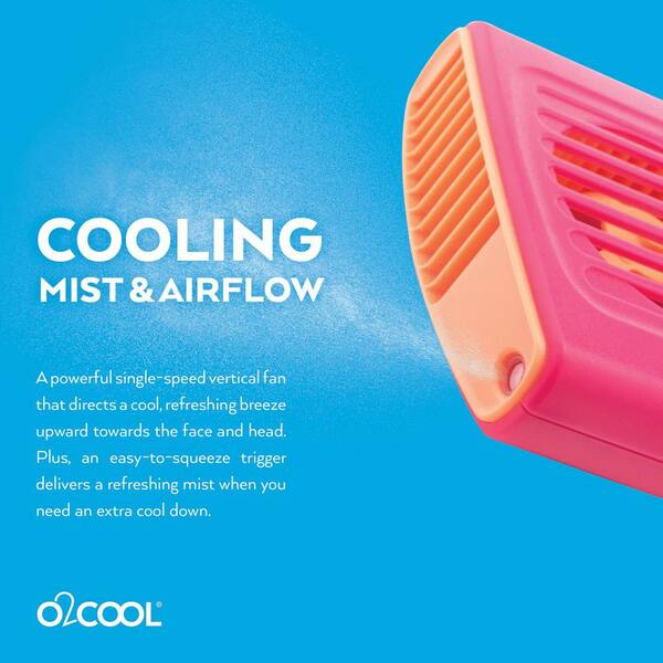 O2COOL Misting Necklace Fan, 2.5 in., 2 