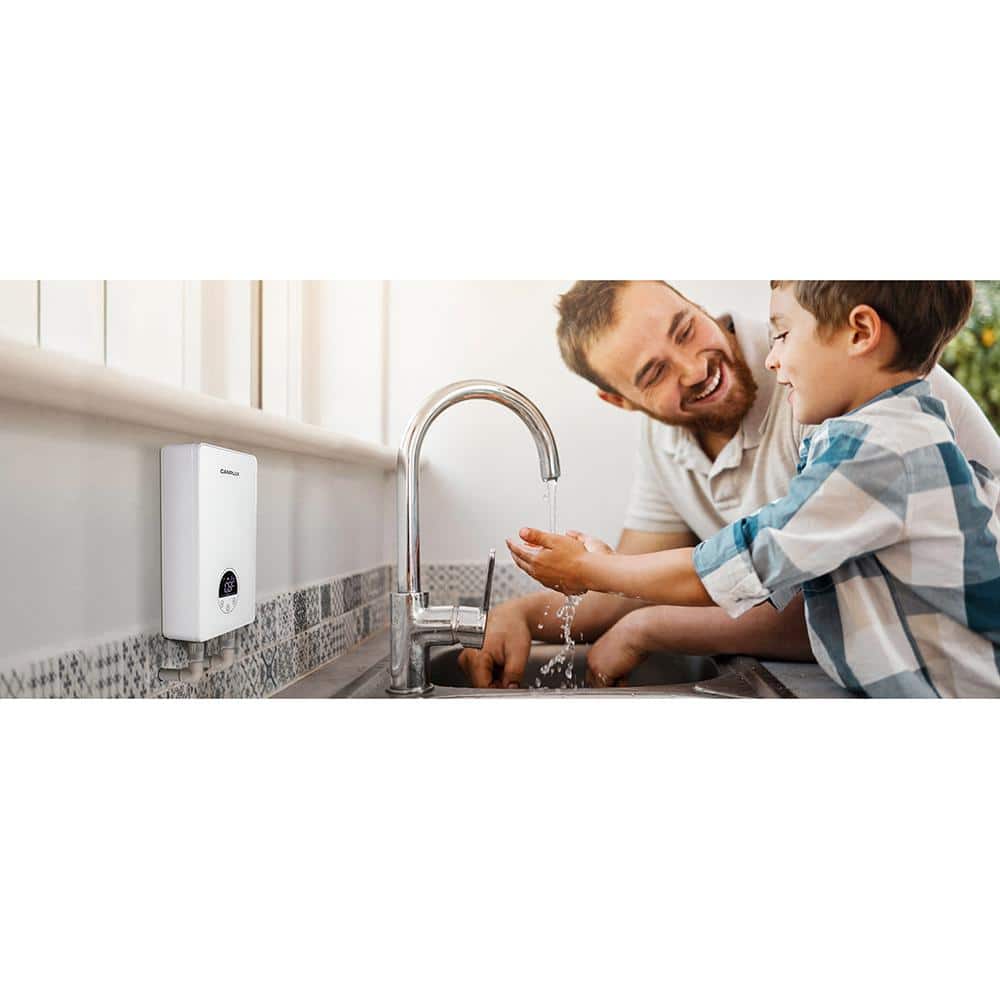 Camplux 1.8 GPM White Electric Tankless Water Heater