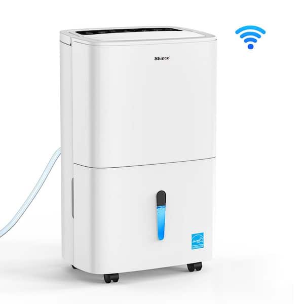 150 pt. 7,000 sq. ft. Dehumidifier in White with Pump, Auto Defrost, Dry Clothes Function, 24 H Timer