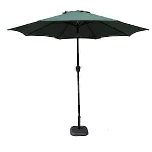 9 ft. Steel Market Patio Umbrella with Tilt in Dark Green
