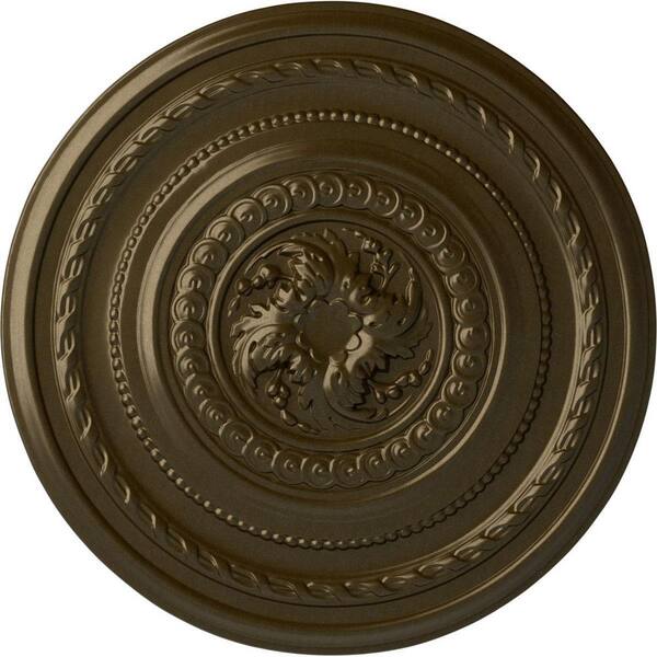 Ekena Millwork 12-3/4" X 7/8" Legacy Acanthus Urethane Ceiling Medallion (Fits Canopies Upto 3-1/2"), Brass CM12LEBRS - The Home Depot