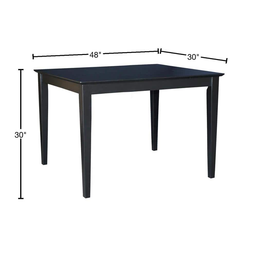 Elegant Solid Wood Shaker-Style Dining Table in Black