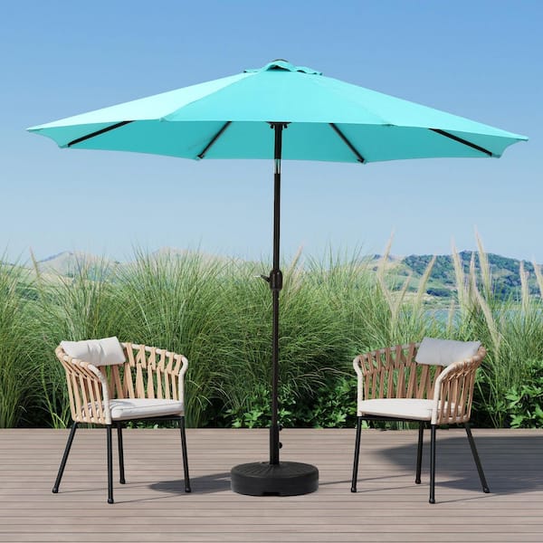 Tristen 9 ft. Aluminum Tilt Patio Umbrella in Turquoise