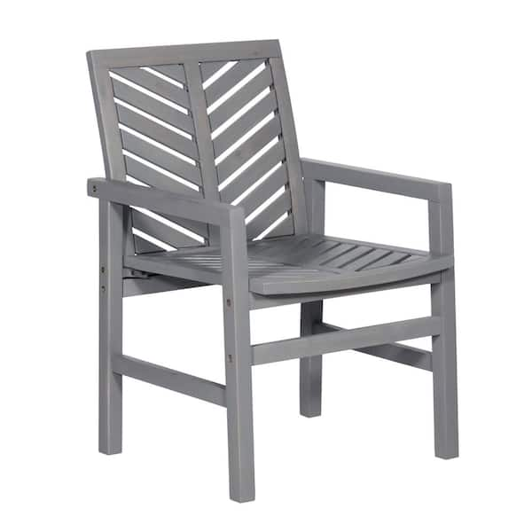 Walker Edison Furniture Company Grey Wash Acacia Wood Outdoor Patio Lounge Chair 2 Pack Hdwc2vingw The Home Depot