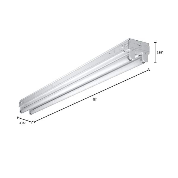 32-Watt 2-Light White 4 ft. Fluorescent Strip Light