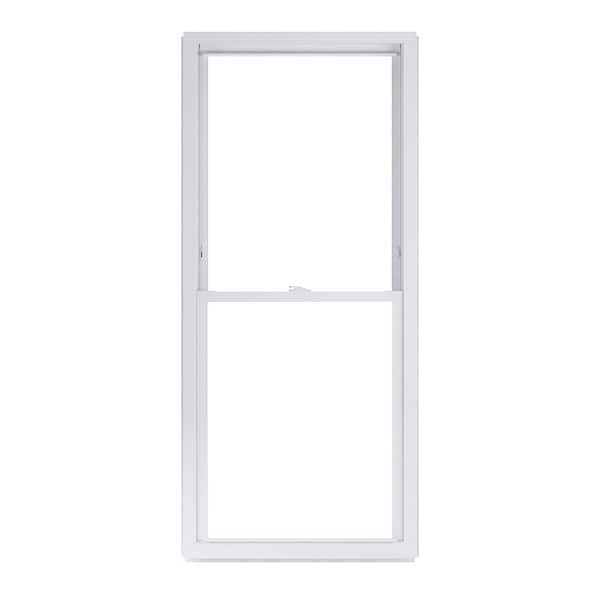 American Craftsman 29.75 in. x 65.25 in. 50 Series White Double Hung Low-E Argon Glass Vinyl Replacement Window, Screen Incl