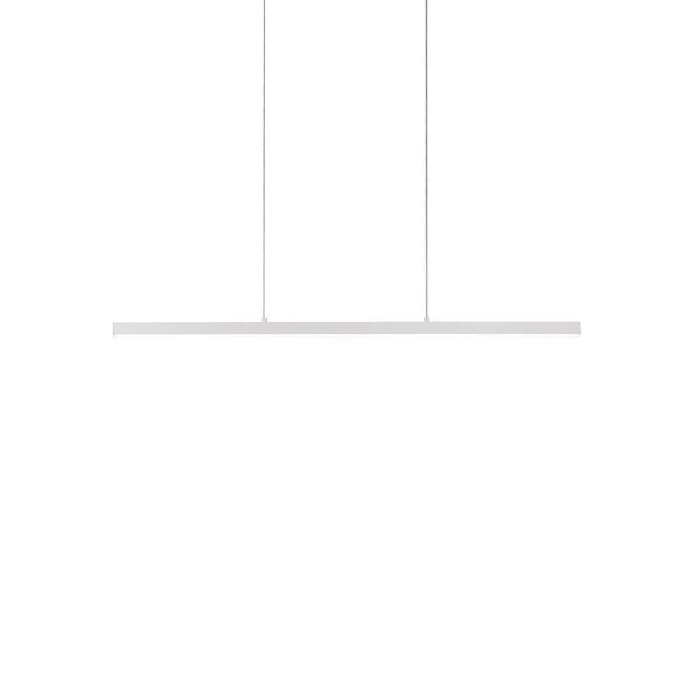 White Glass LED Linear Kitchen Island Pendant