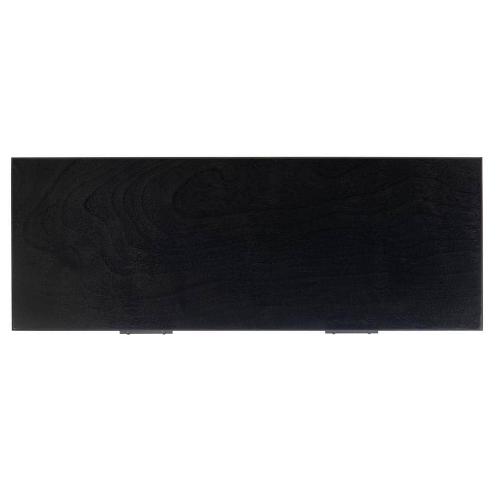 Ryder Black Striated 2-Drawer Console Table with Storage