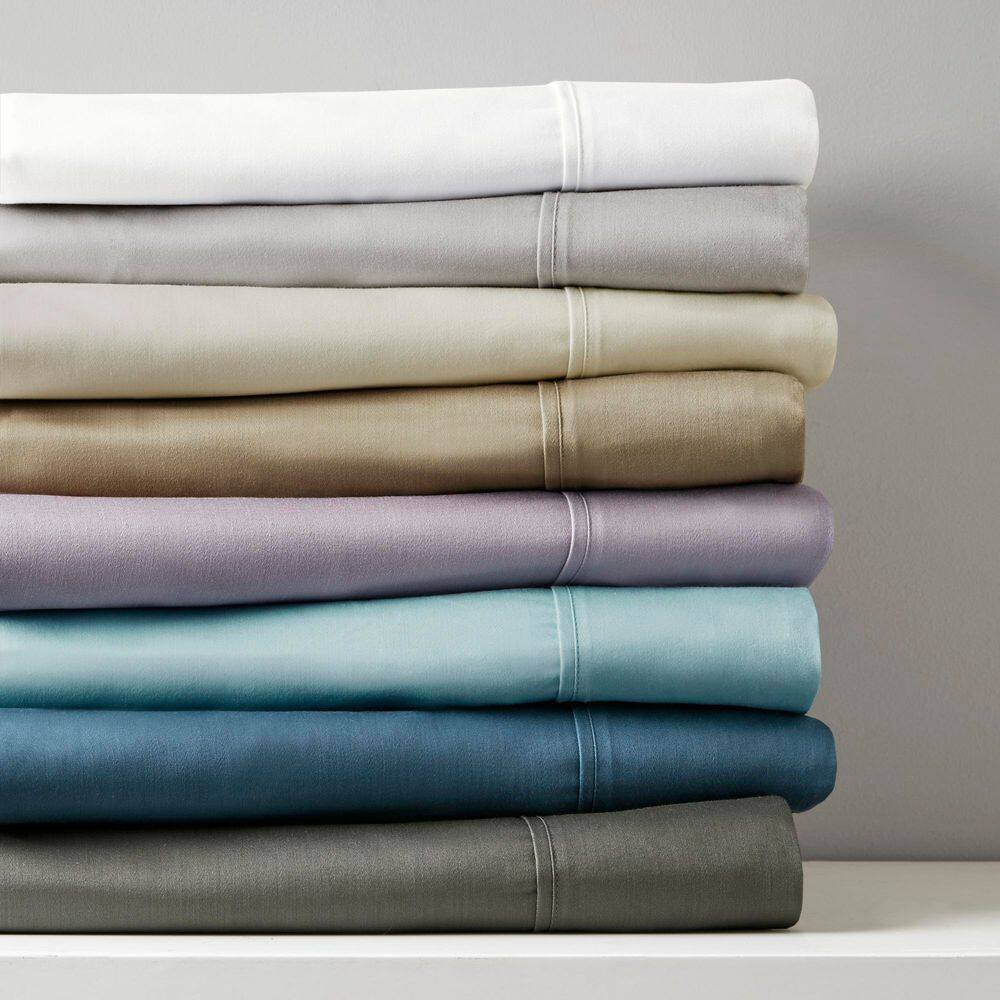 California King Charcoal Cotton Blend Sateen Sheet Set