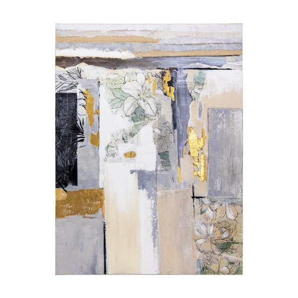 Soft Abstract I Unframed Hand Painted Abstract Wall Art 48 in. x 36 in.