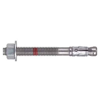 5/8 in. x 4-3/4 in. Kwik Bolt TZ2-Carbon Steel Zinc Plated Hex Nut Concrete Wedge Anchor (15-pack)
