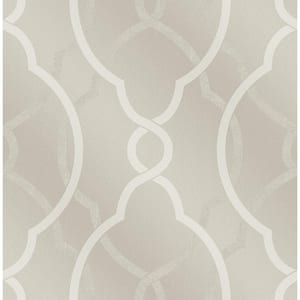Sausalito Champagne Lattice Paper Strippable Roll Wallpaper (Covers 56.4 sq. ft.)