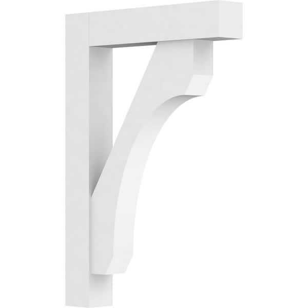 Ekena Millwork Standard Legacy 3 in. W x 26 in. H x 20 in. D Signature Urethane Polyurethane Bracket With Block Ends