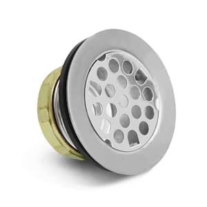 1-7/8 in. - 2-1/4 in Flat Stainless Steel RV Mobile Shower Strainer - Drain Assembly for Bar Sinks