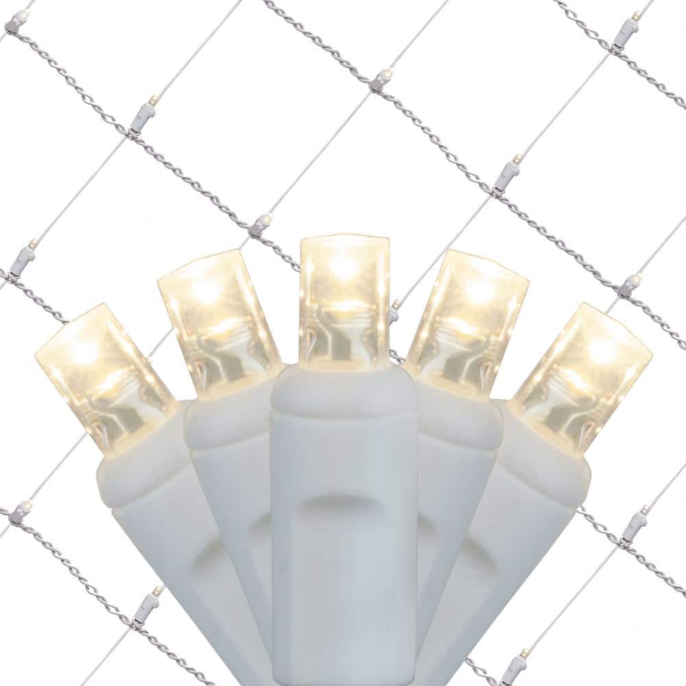 StretchNet Pro 20 in. x 45 in. 50-Count LED Wide Angle Warm White Column Wrap Christmas Lights with White Wire price history on PriceWatchPro