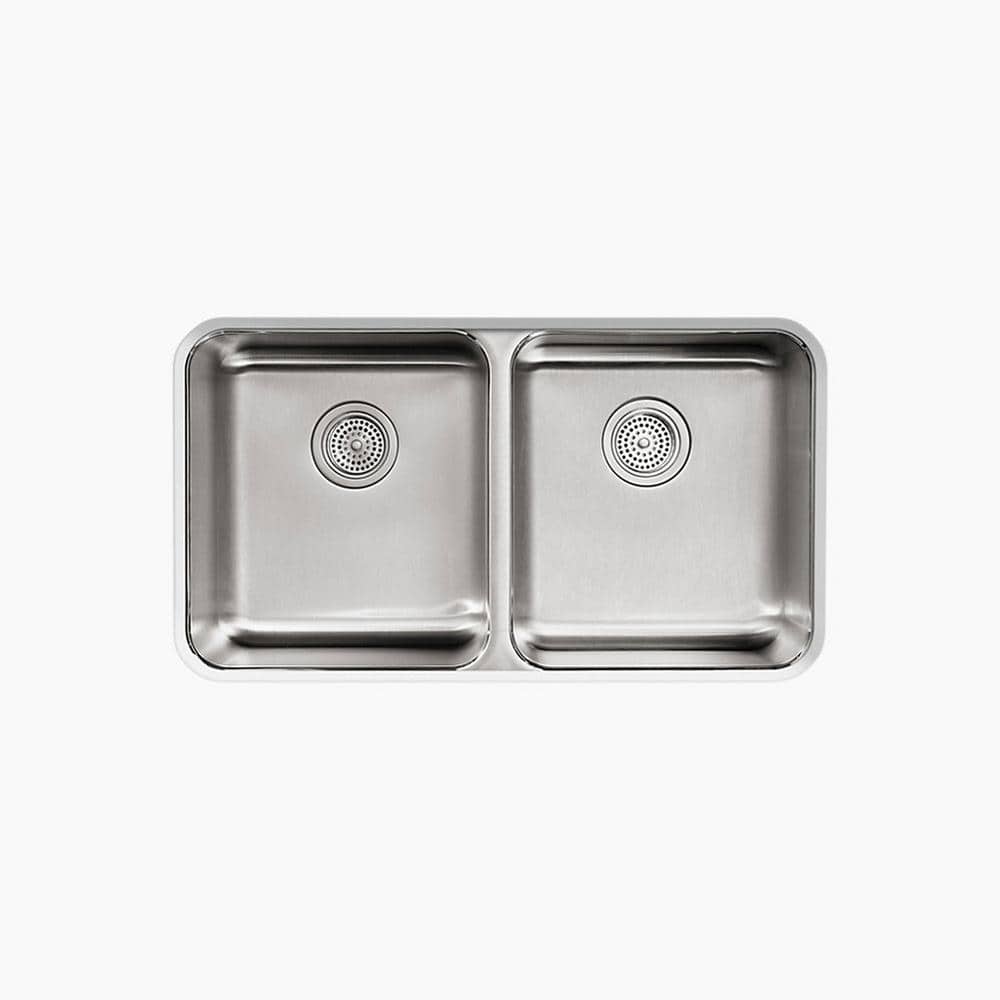 31.5'' Stainless Steel Double Bowl Drop-In Kitchen Sink