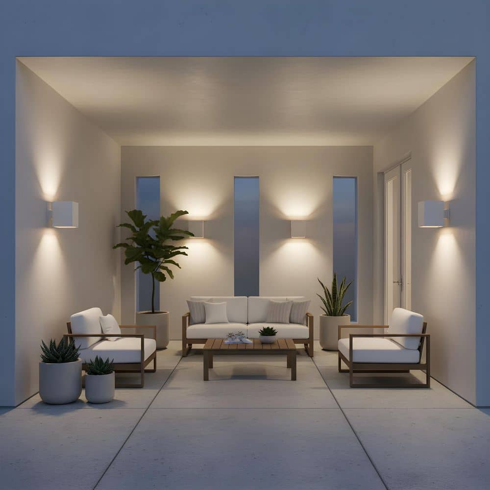Pohl Small 1-Light Textured White StoneStrong Dark Sky Outdoor Wall Lantern price history on PriceWatchPro