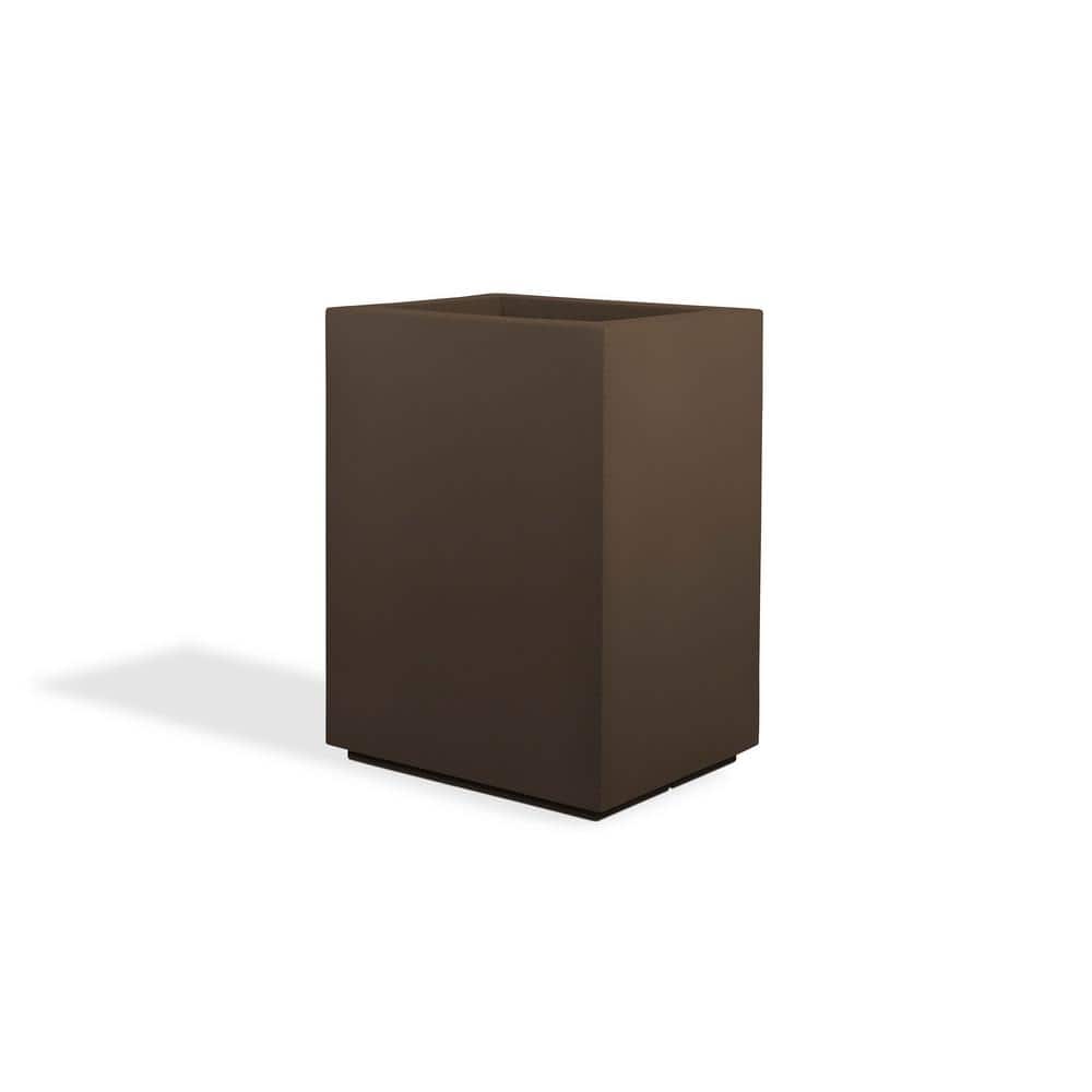 Chocolate Brown Large Modern Rectangular Outdoor Planter