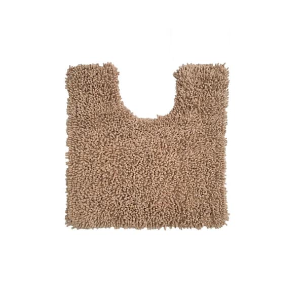 HOME WEAVERS INC Fantasia Bath Rug 100% Cotton Bath Rug Set, Machine Wash, 20 in. x20 in. Contour, Linen