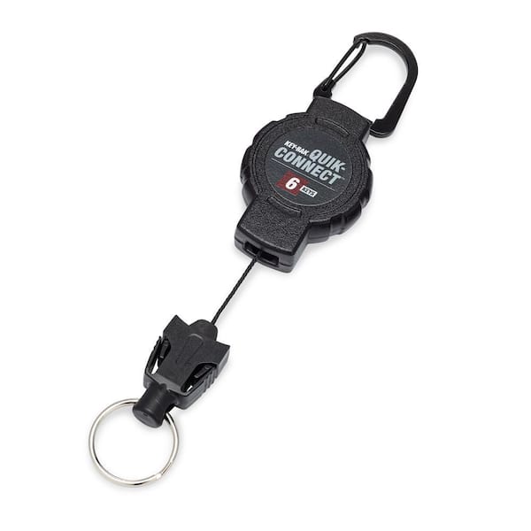 Quik-Connect 6 Key Capacity Key Management Removable and Retractable Keychain with Carabiner