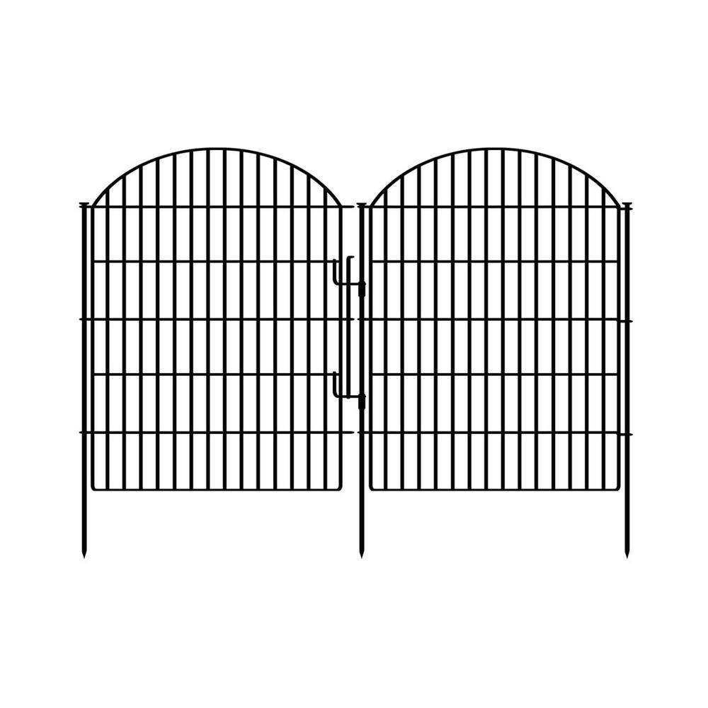 Decorative 33 in. H Rustproof Metal Garden Fence Panels with Lock No Dig Temporary Animal Barrier for Yard and Patio price history on PriceWatchPro