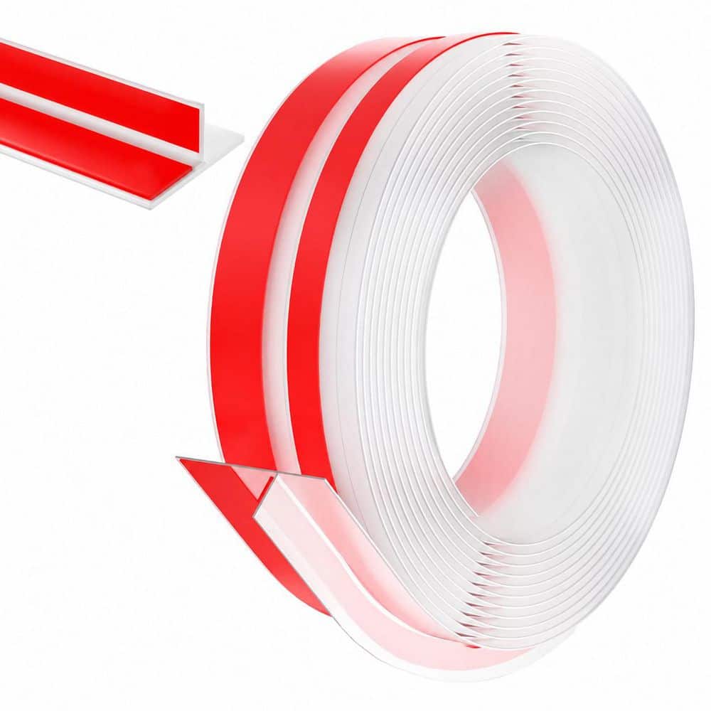 1.37 in. x 240 in. Double-Sided Adhesive Silicone White Door Weatherstrip Seal for Side Gaps, Draft, Noise Insulation price history on PriceWatchPro