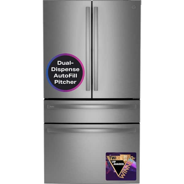 36 in 23.2 cu. ft. Counter-Depth Fingerprint Resistant 4-Door French-Door Refrigerator w/ Dual-Dispense AutoFill Pitcher