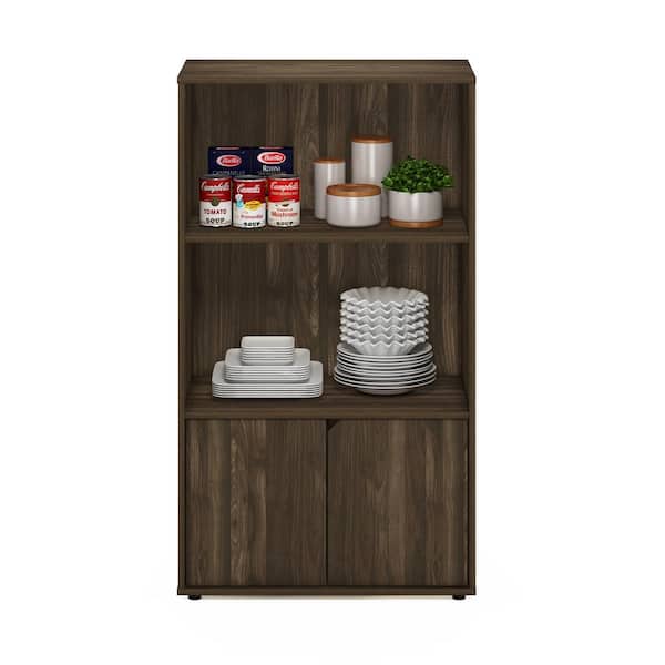 Furinno 48 in.JAYA Columbia Walnut Kitchen Storage Shelf with