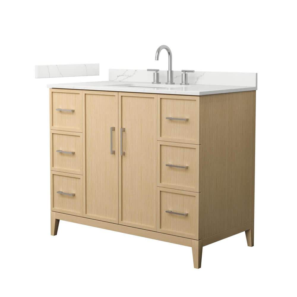 Elan 42'' Tan Oak Single Bathroom Vanity with Quartz Top
