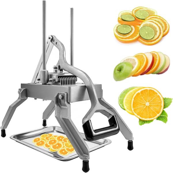 VEVOR Commercial Vegetable Fruit Dicer 3/8 in. Blade Onion Cutter Heavy Duty Stainless Steel Chopper Tomato Slicer with Tray