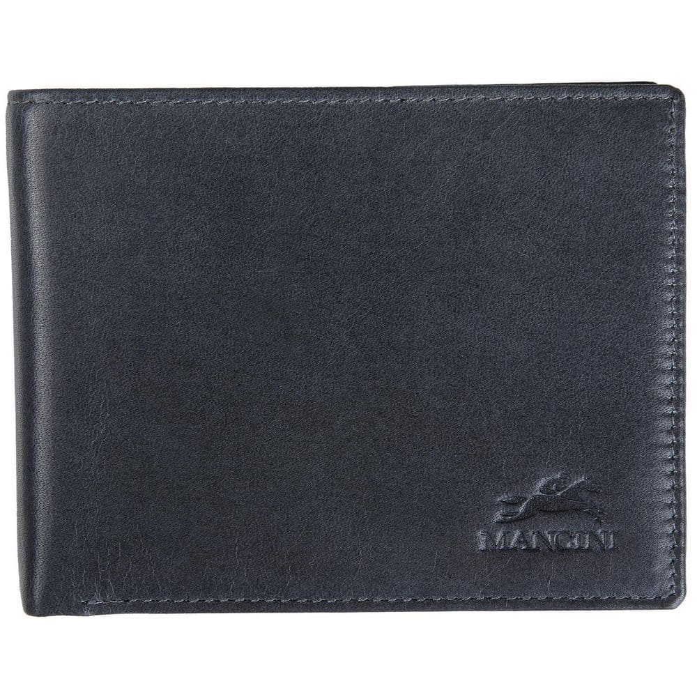 Photos - Business Briefcase Bellagio Collection Grey Leather Left Wing RFID Wallet 2020154-Grey