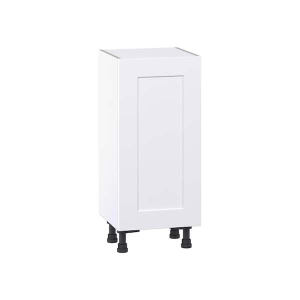 J COLLECTION Wallace Painted Warm White Shaker Assembled Shallow Base Kitchen Cabinet (15 in. W x 34.5 in. H x 14 in. D)