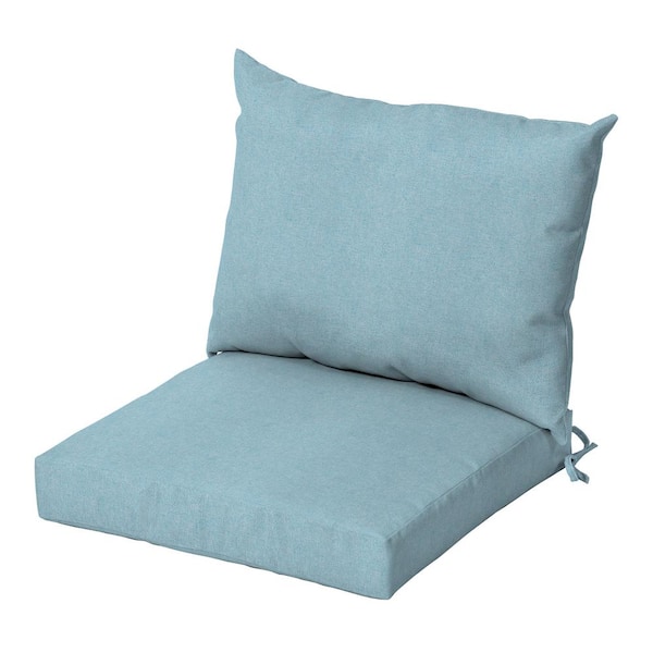 ARDEN 21 x 17 Oceantex Outdoor Dining Chair Cushion Set, Sky Blue