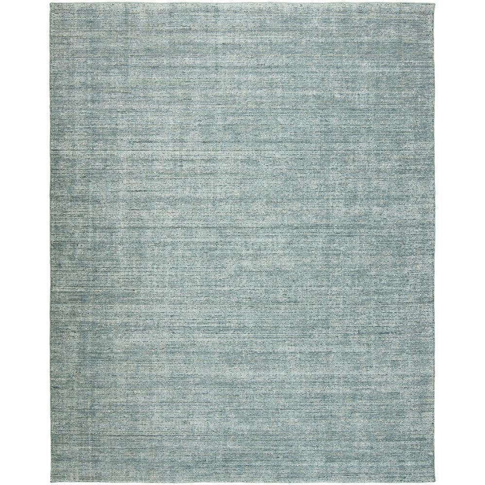 Spa Color Area Rugs KALATY Spa Blue 9 ft. x 12 ft. Area Rug TE-656 912 - The Home Depot