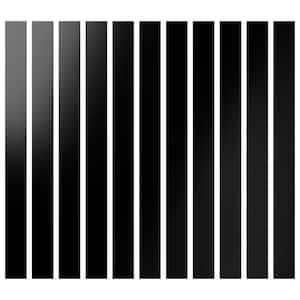 Adjustable Slat Wall 1/8 in. T x 4 ft. W x 4 ft. L Black Acrylic Decorative Wall Paneling (11-Pack)