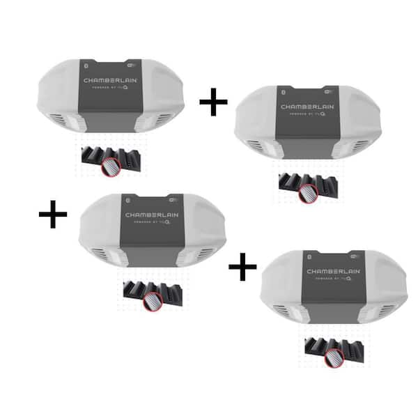3/4 HP Smart Quiet Belt Drive Garage Door Opener (4-Pack)