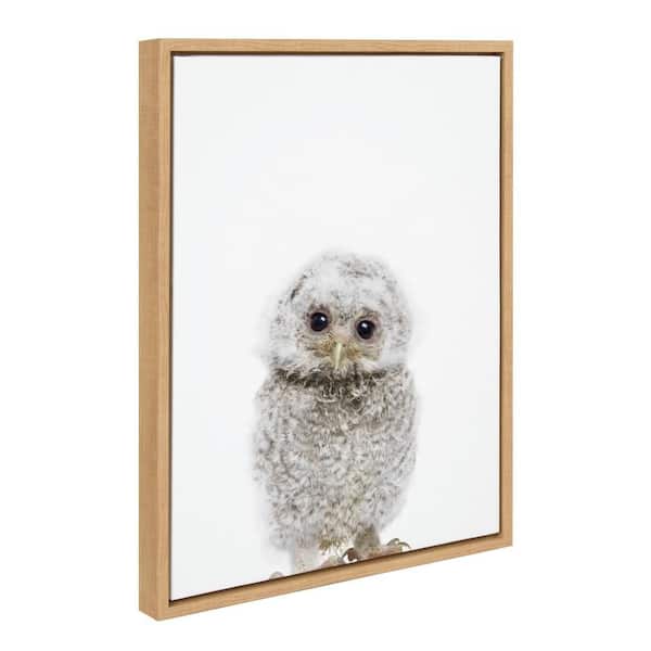 Sylvie "Animal Studio Owl" by Amy Peterson Art Studio Natural Framed Art Print 18 in. x 24 in.