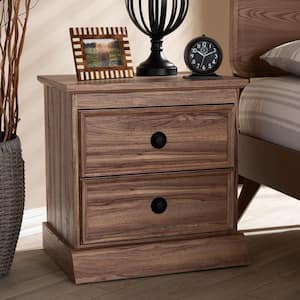 Ryker 2-Drawer Oak Nightstand