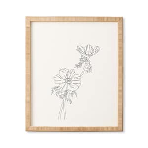 "Study Botanical illustration Joan" by The Color Bamboo Framed Nature Art Print Wall Art 14 in. x 16.5 in.