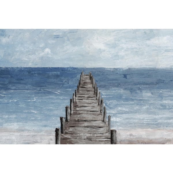 Unbranded "Old Dock" by Marmont Hill Unframed Canvas Nature Art Print 40 in. x 60 in.