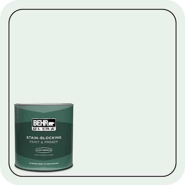 BEHR ULTRA 1 qt. #PPL-36 Cool Reflection Extra Durable Semi-Gloss Enamel Interior Paint & Primer
