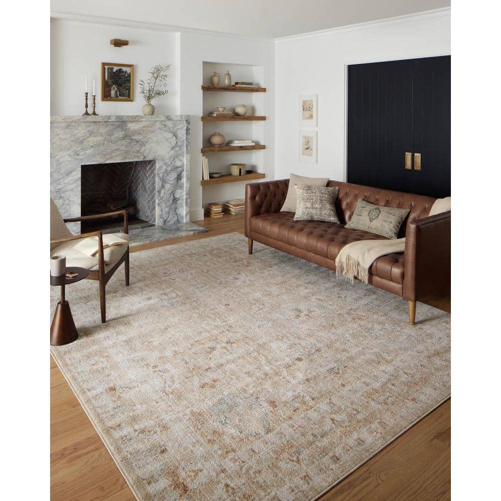 Monroe Sand and Sunrise Rectangular Synthetic Area Rug