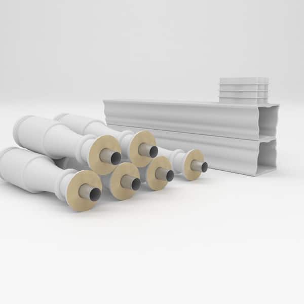 Ekena Millwork Fiberthane Hamilton Balustrade 36 in. L x 32 in. H Fiberglass Railing Kit